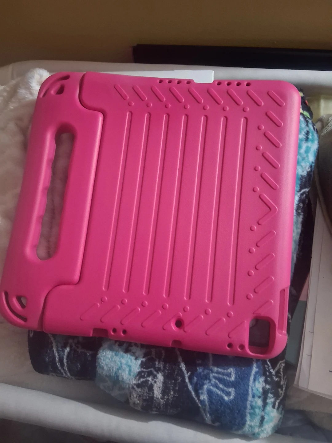 Pink Kids Tablet Shockproof Case with Built-in Screen Protector