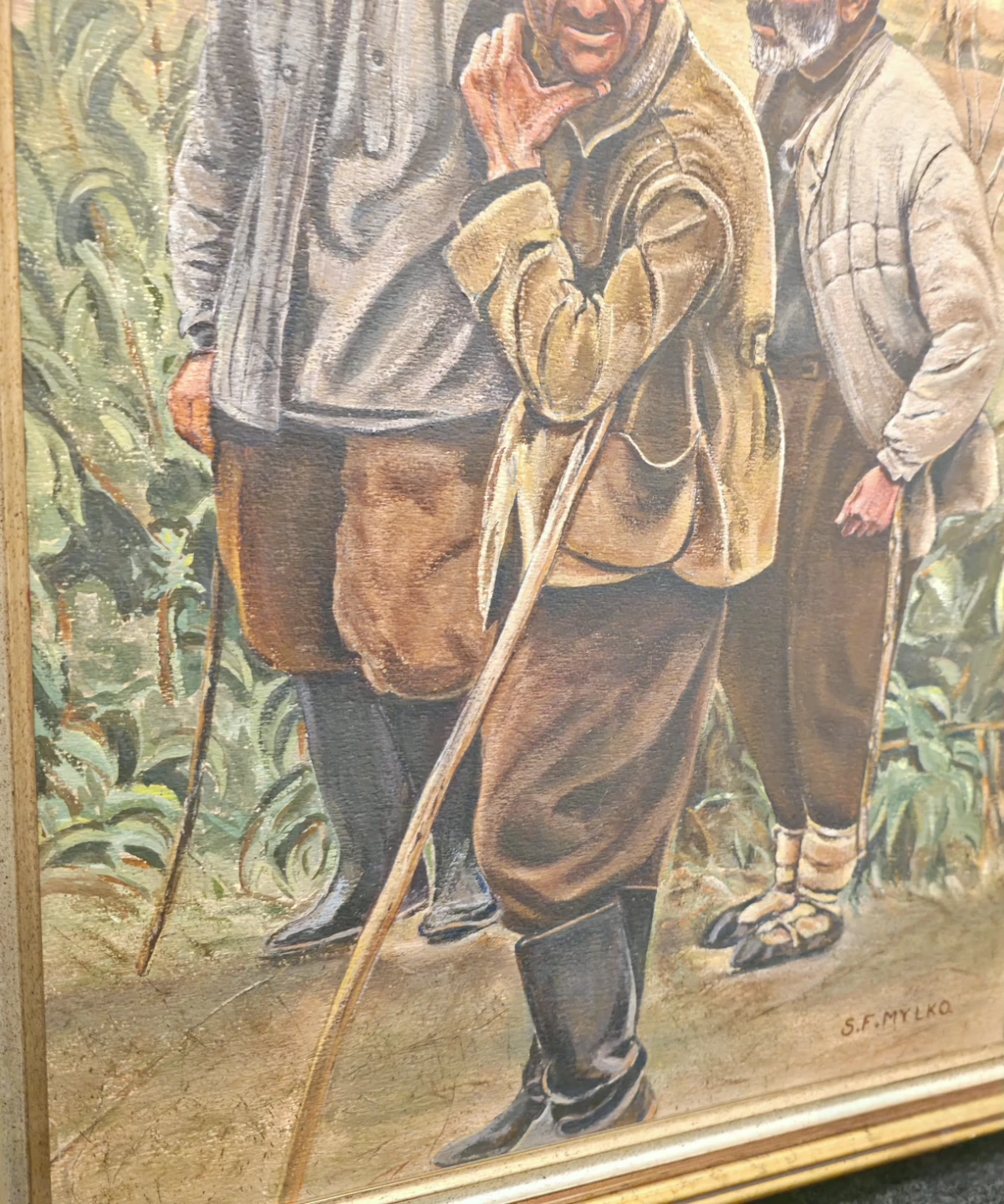 Original Oil Painting On Canvas "Cossacks Near Dawn"_Russian - photo 3