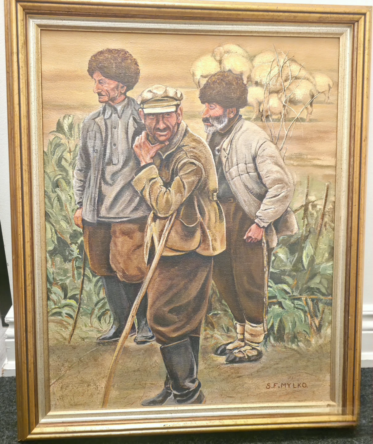 Original Oil Painting On Canvas "Cossacks Near Dawn"_Russian - photo 5