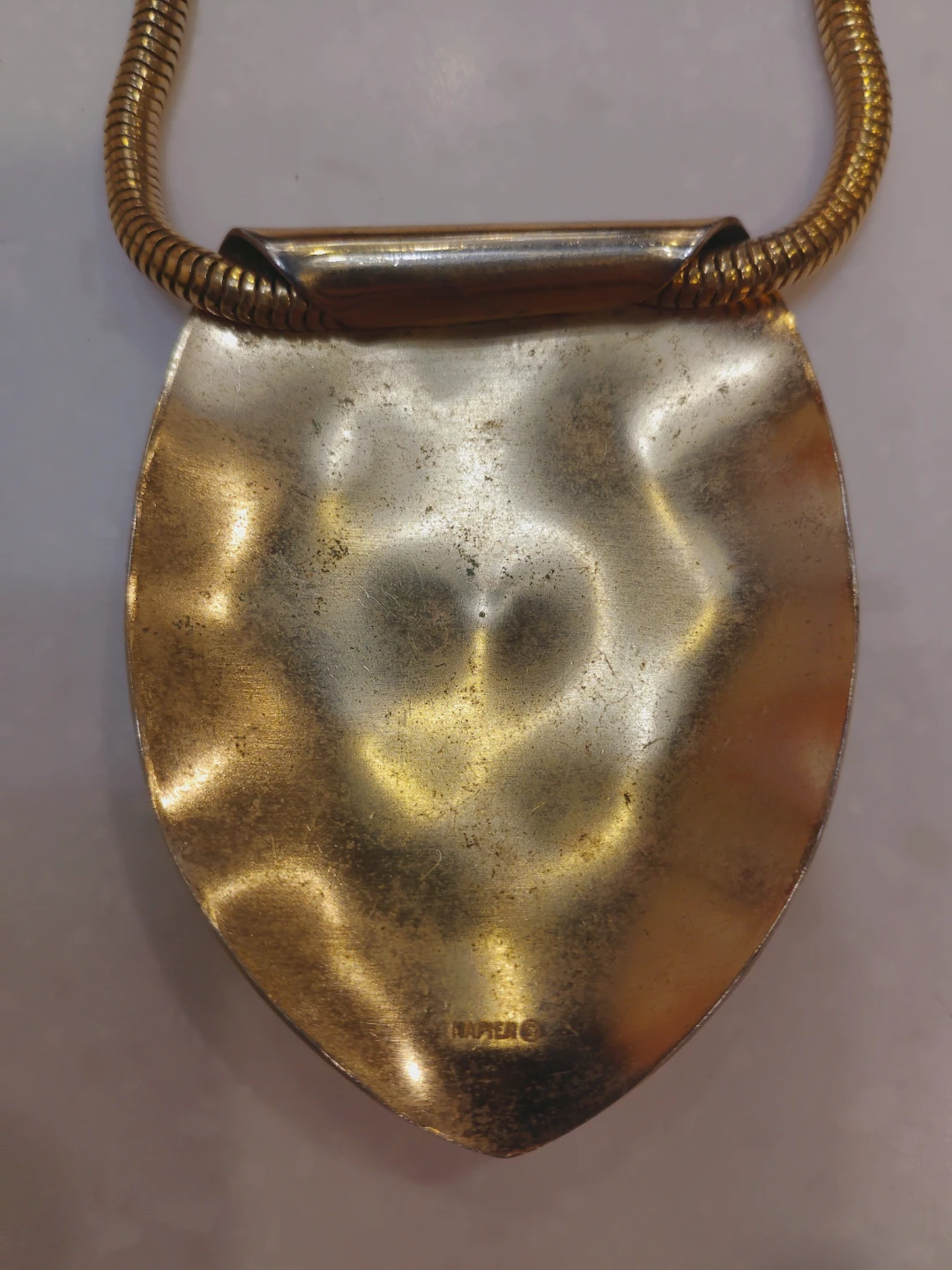 Napier Gold Tone Shield Pendant Necklace - photo 3