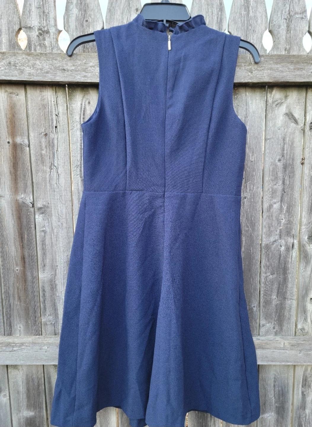 Karl Lagerfeld Paris Blue Sleeveless Lace Neck Dress Size 6 - photo 2