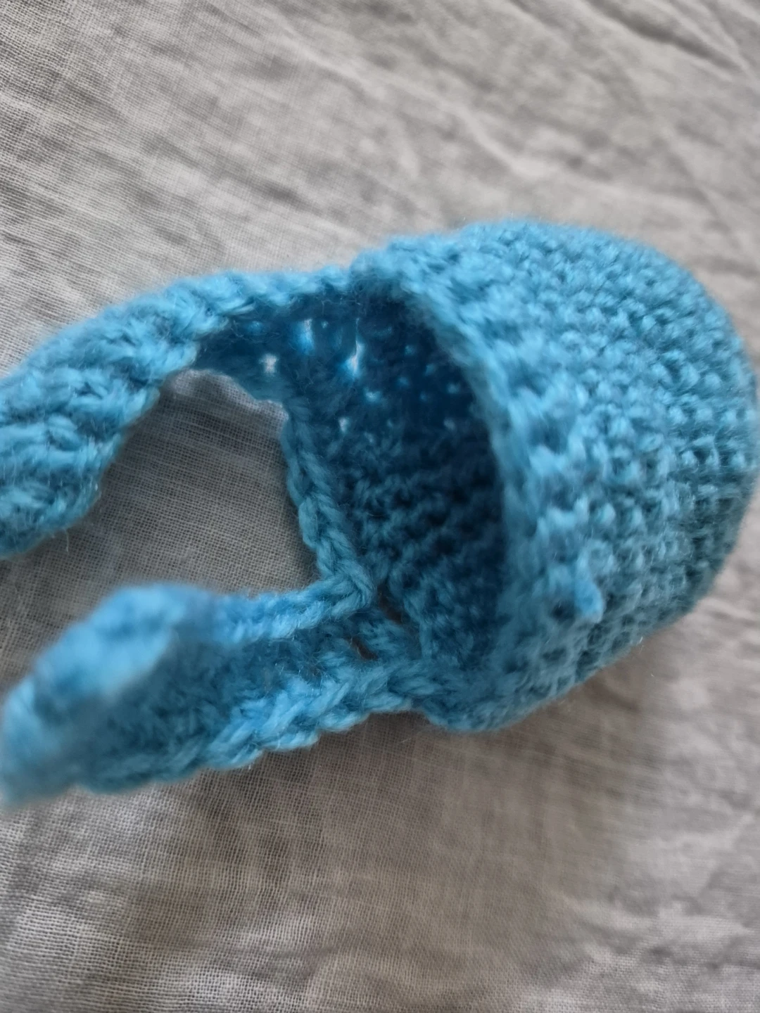 Blue Crochet Mini rabbit pouch - photo 2