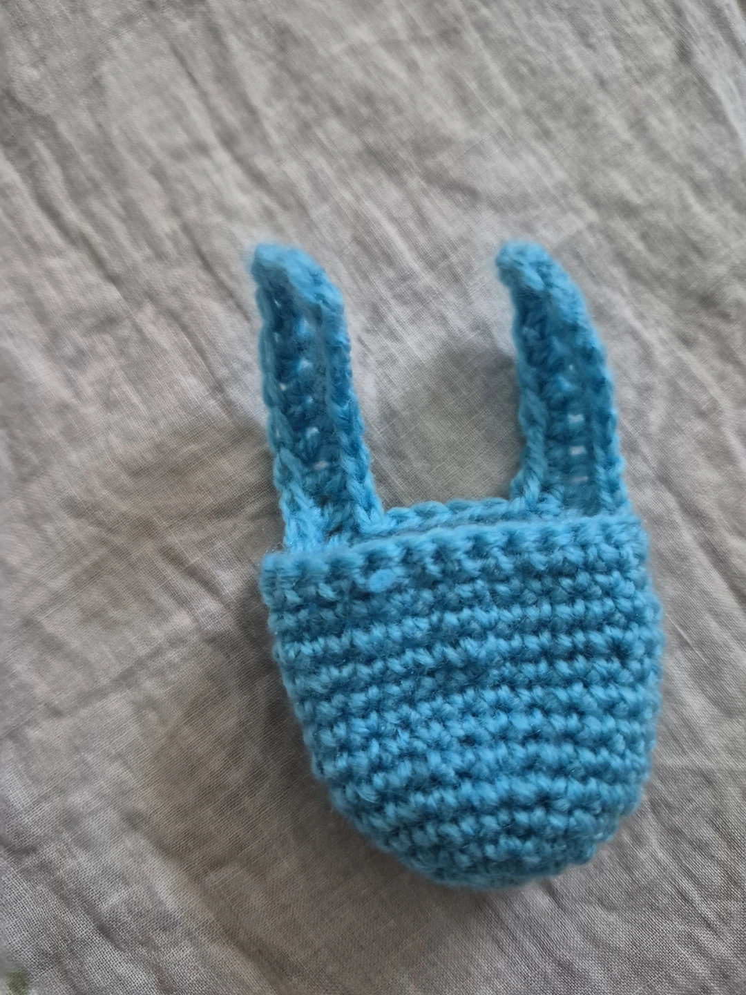 Blue Crochet Mini rabbit pouch - photo 5