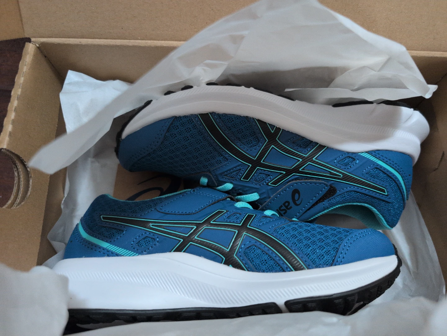 ASICS JOLT 3 PS Kids Running Shoes - Blue/Black - US Size 2