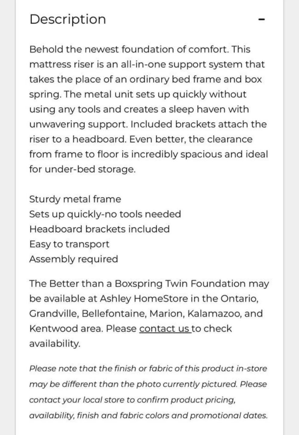 Ashley twin bed frame metal bew in box - photo 3