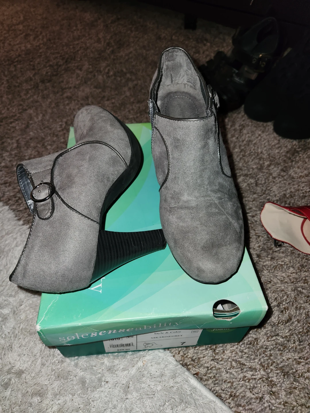 Solesenseability Grey Ankle Boots Size 7