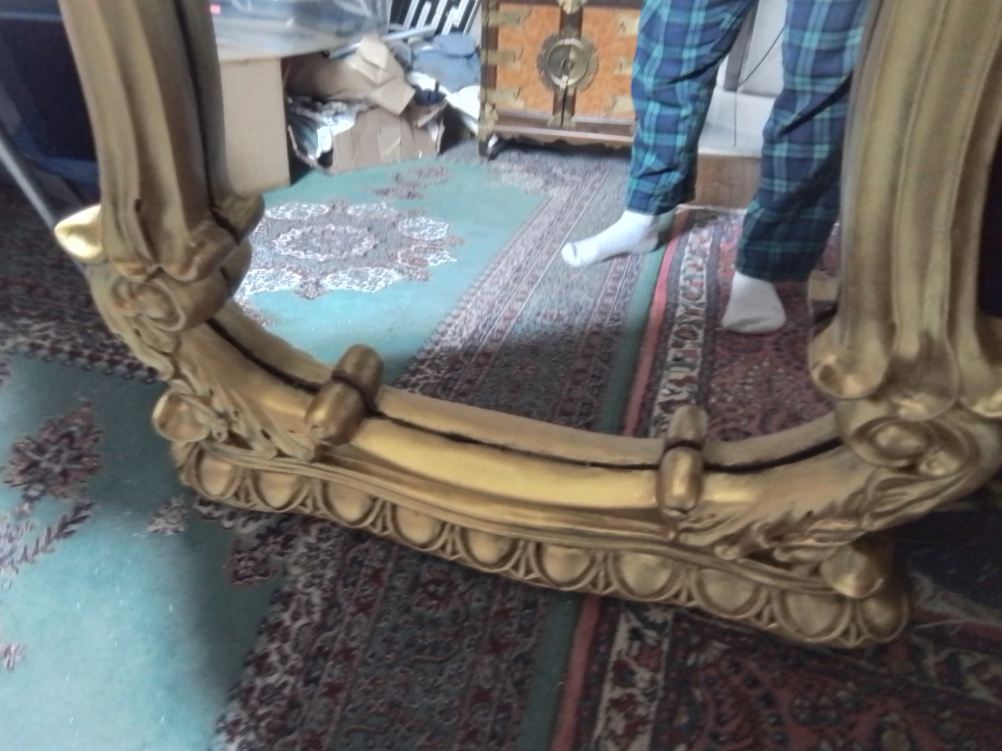 Grand Magnificent Vintage Gilded Baroque Mirror - photo 5