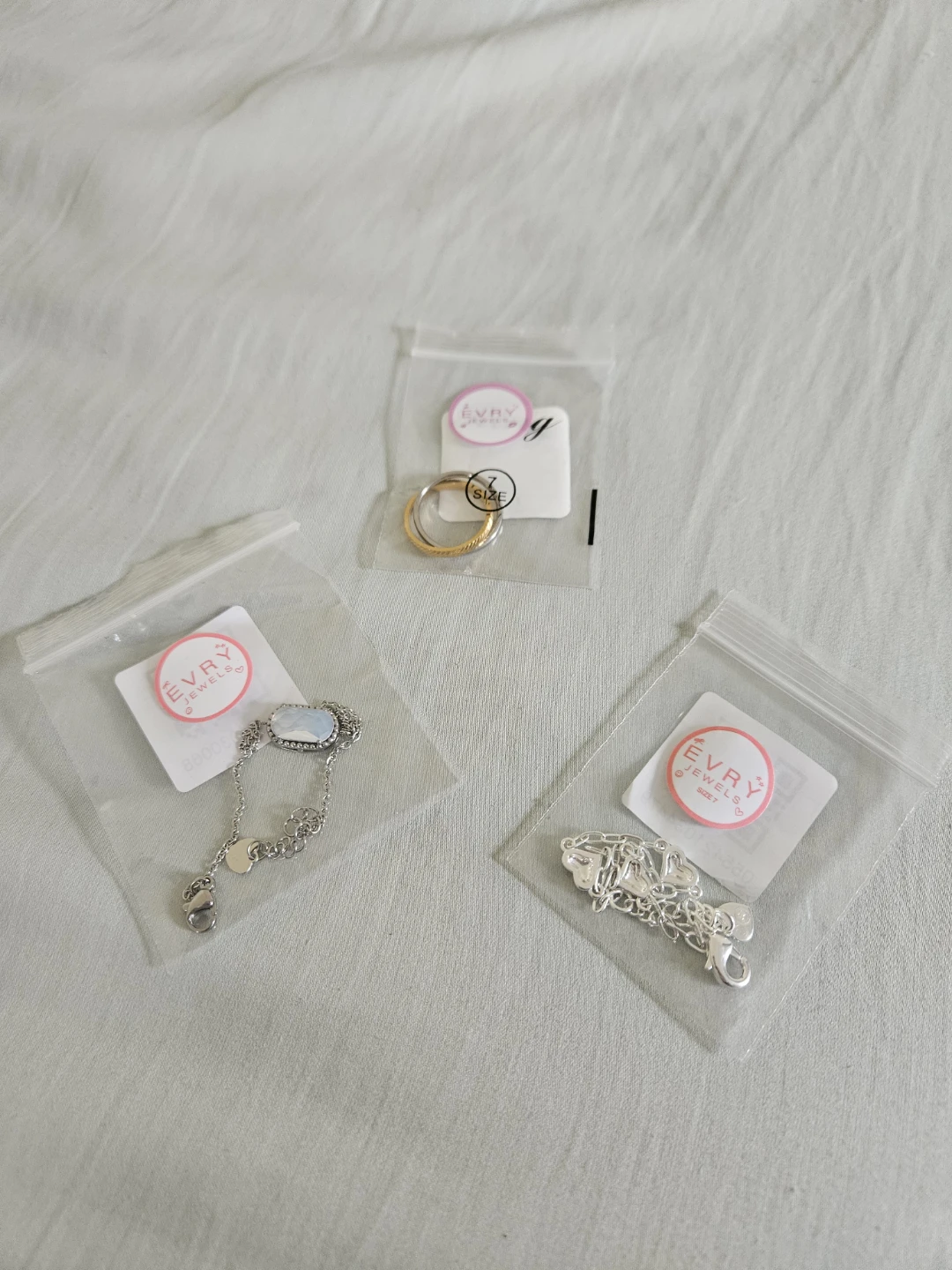 EVRY JEWELS Ring + Bracelets Set