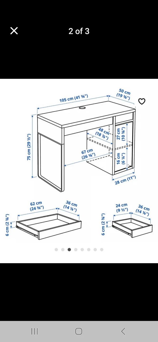 Black IKEA Micke Desk - photo 3
