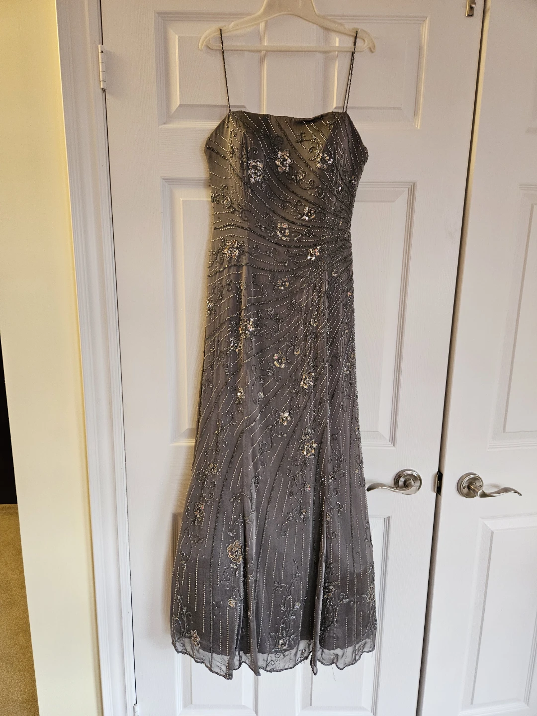 Moon Chéri Evenings Beaded Formal Gown with Scarf