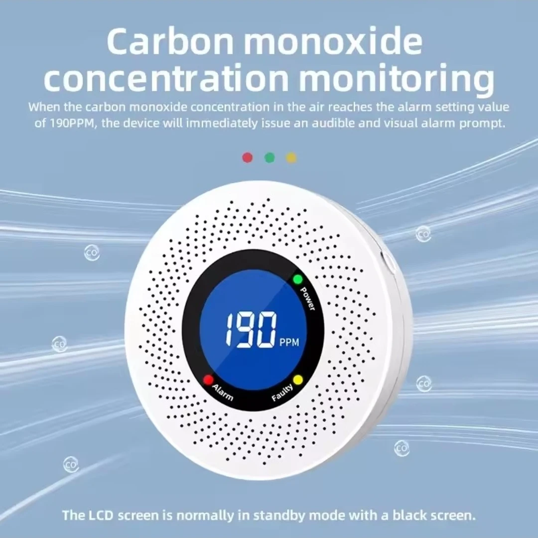 NEW CO Alarm CO detector Carbon Monoxide, Digital, AAx3 Battery - photo 4