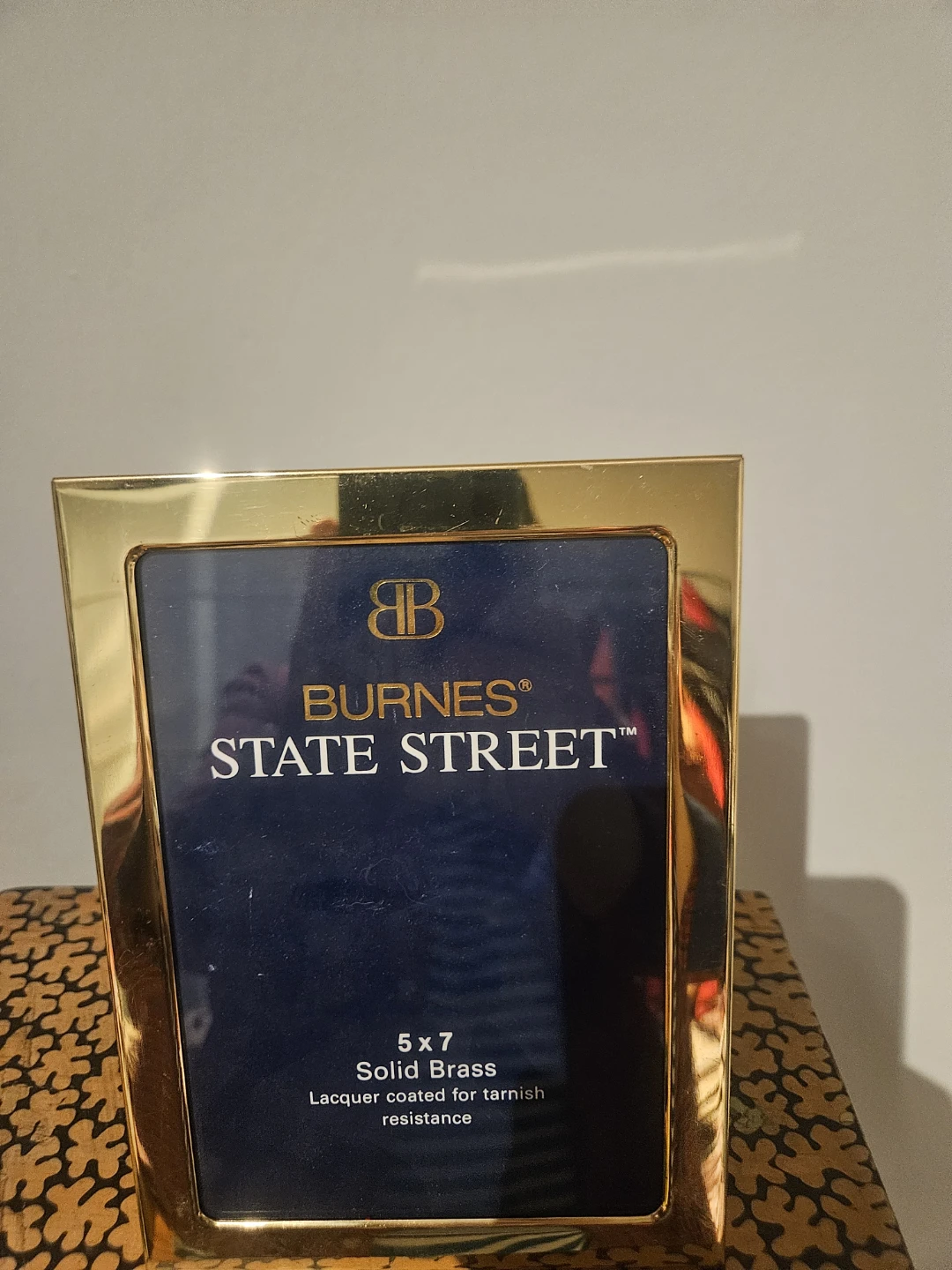 Burnes State Street 5x7 Solid Brass Picture Frame