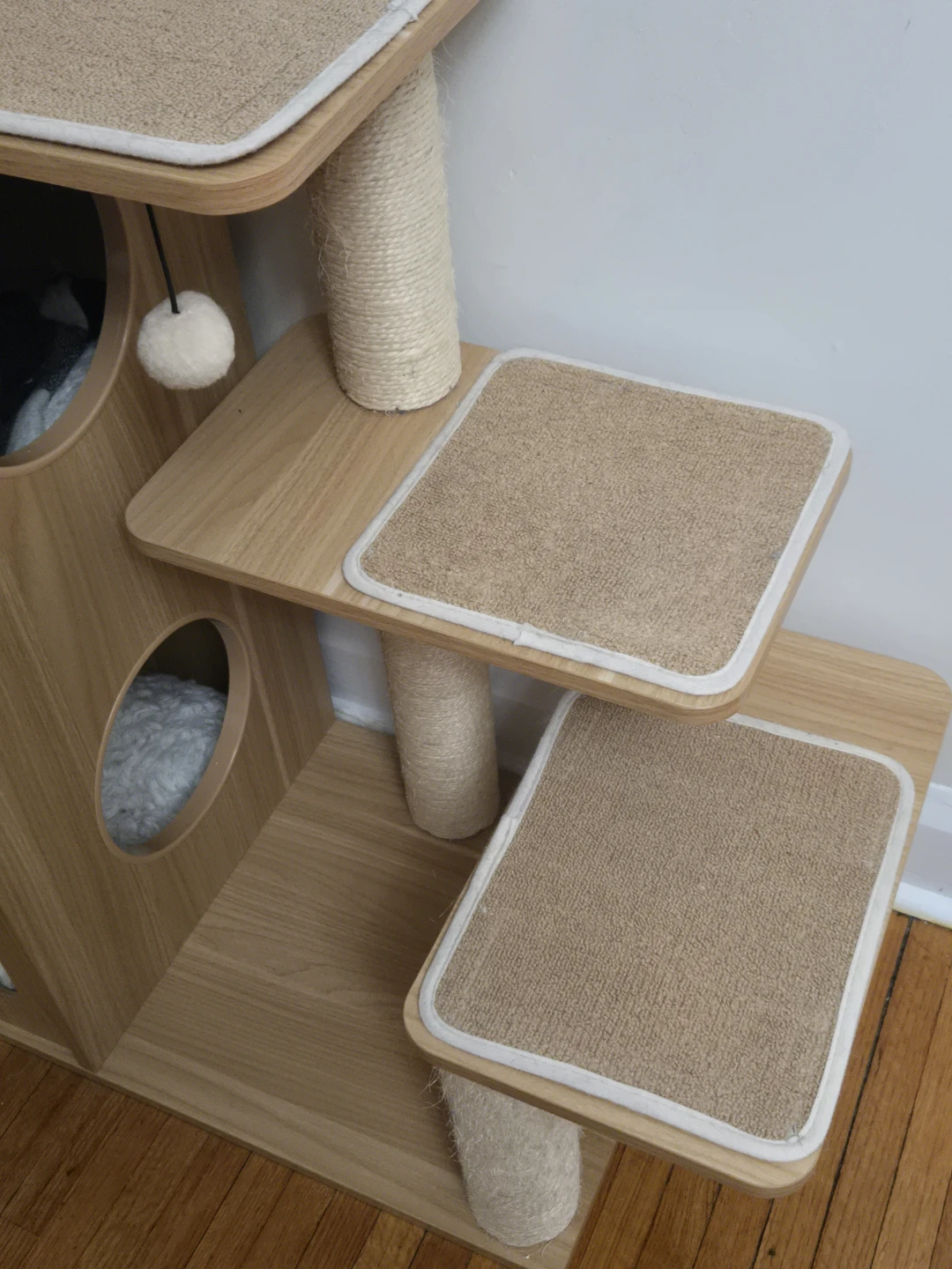 Wooden Cat Tree Condo with Scratching Posts - photo 2