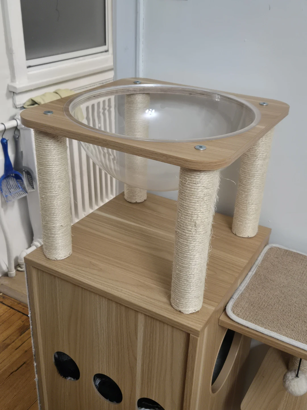 Wooden Cat Tree Condo with Scratching Posts - photo 3