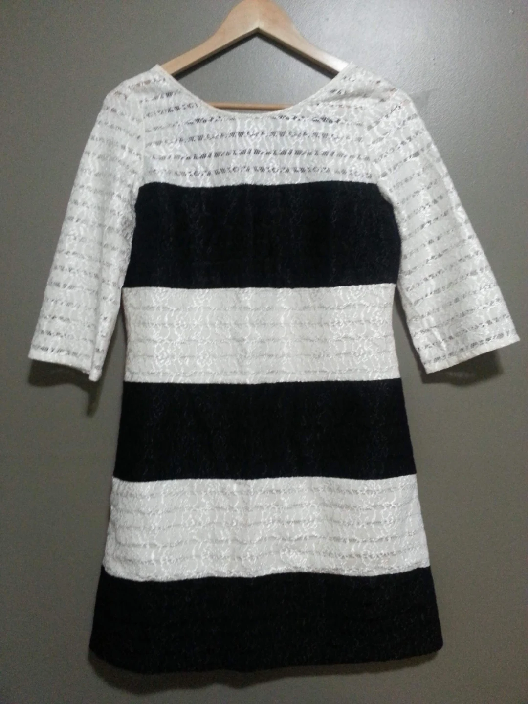 Jessica Simpson Striped Lace Dress