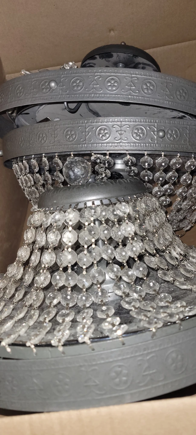 Crystal Chandelier Style Flush Mount Light Fixture - photo 2