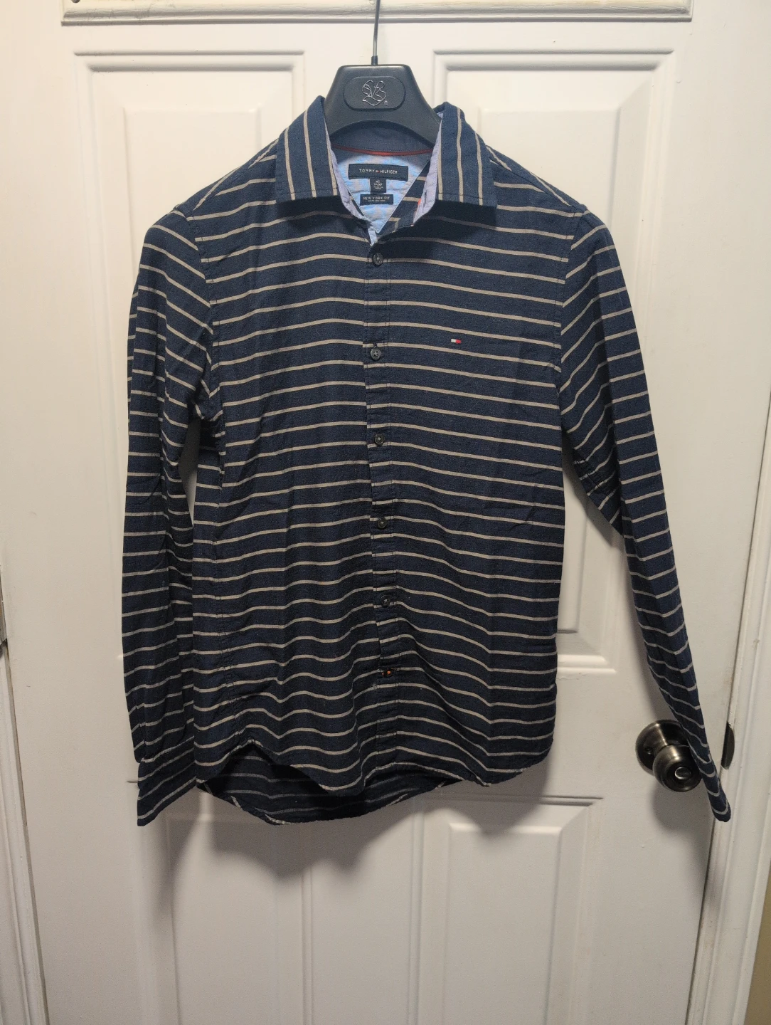 Tommy Hilfiger Men's Striped Long Sleeve Shirt XS