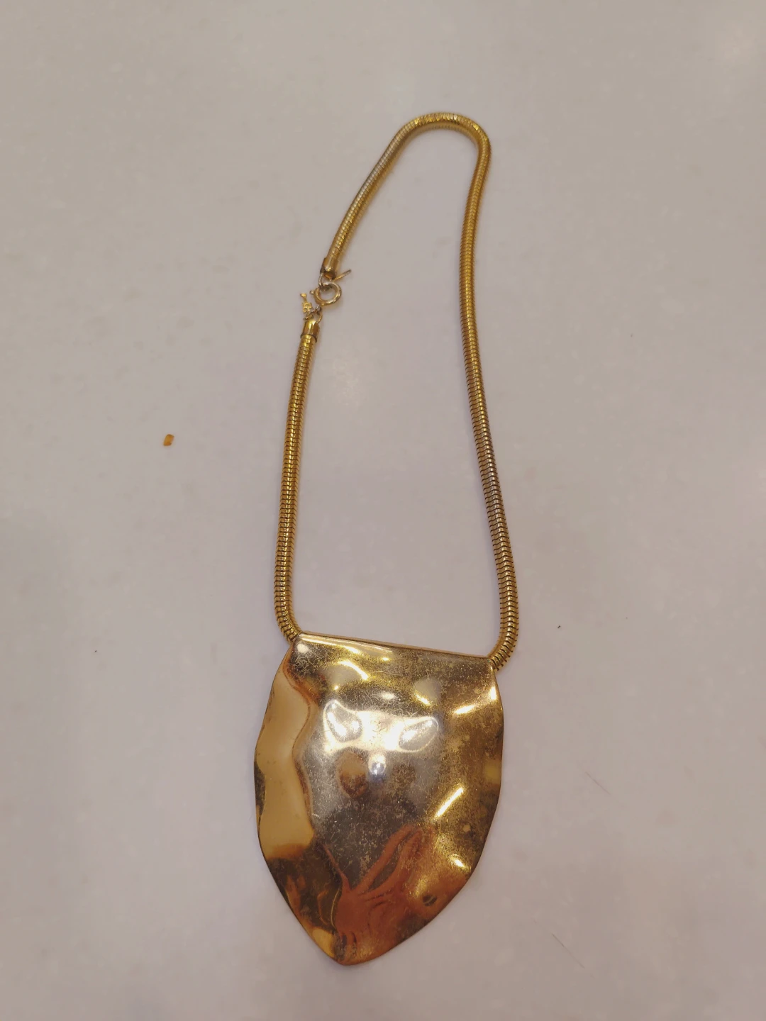 Napier Gold Tone Shield Pendant Necklace - photo 2