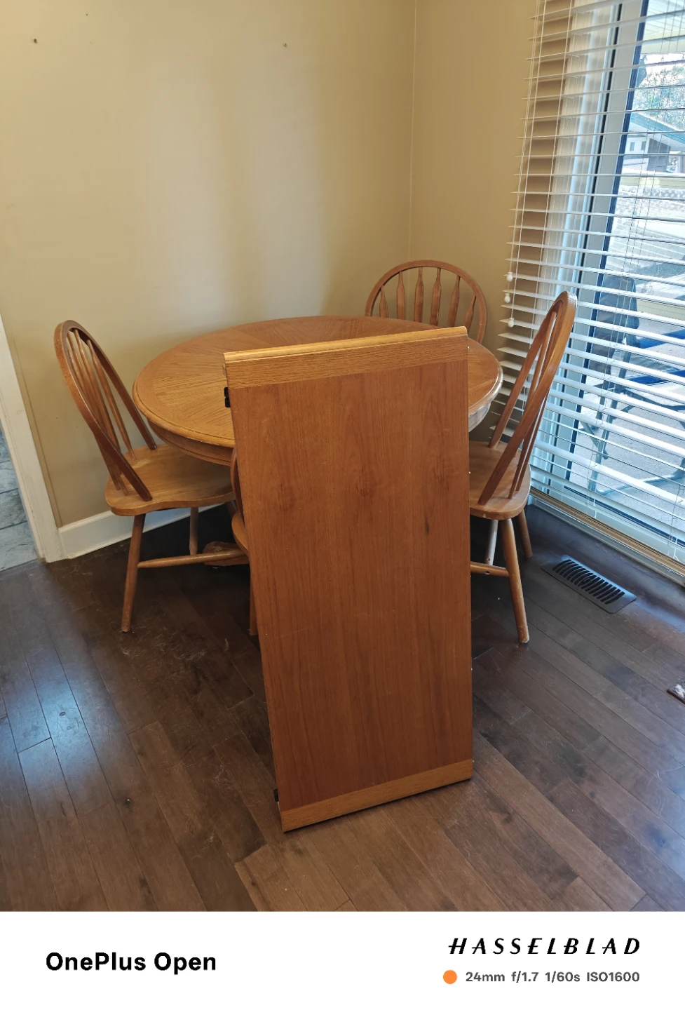 Wooden Round Dining Table with Chairs - photo 2