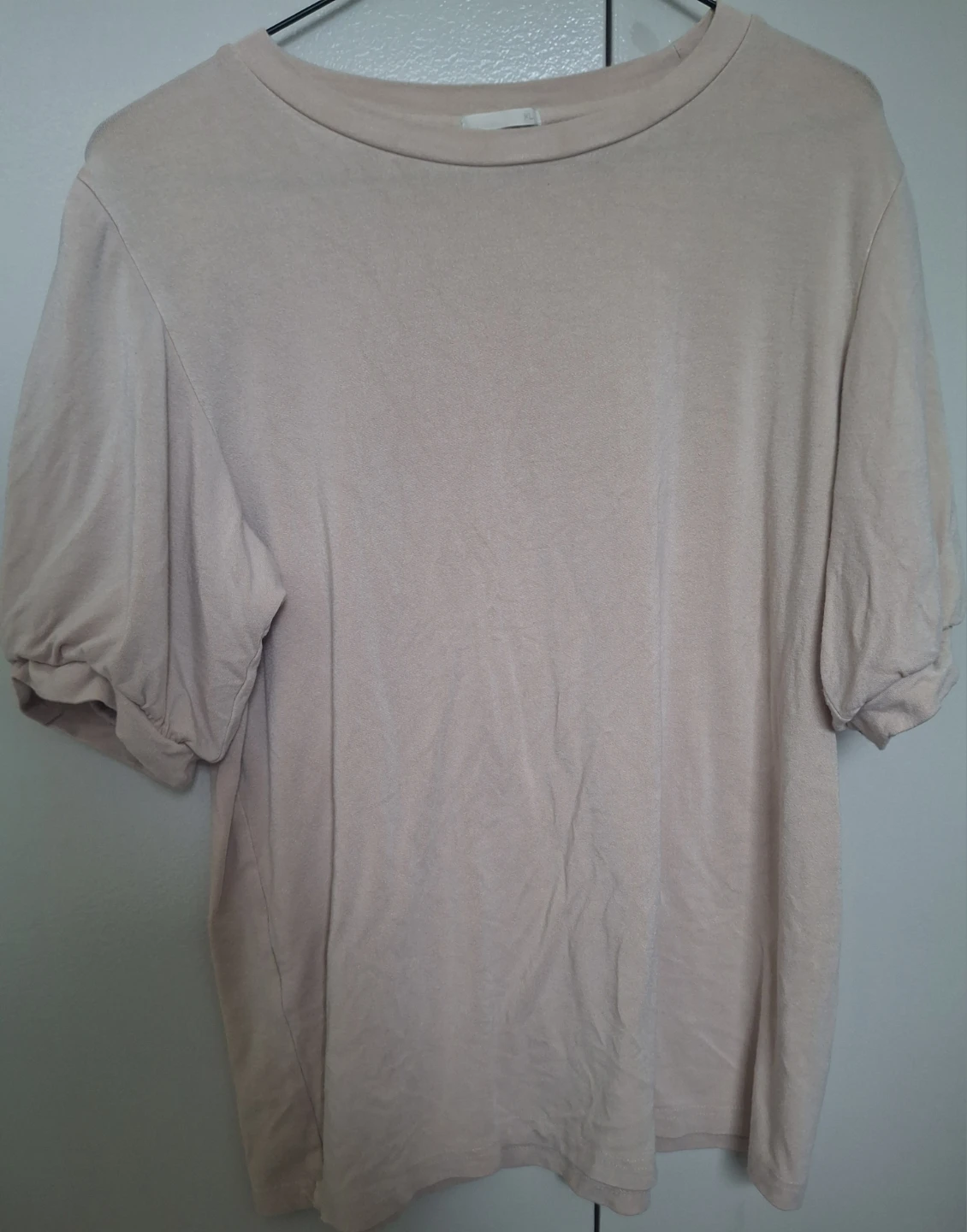 Light beige puff sleeve t-shirt - photo 2