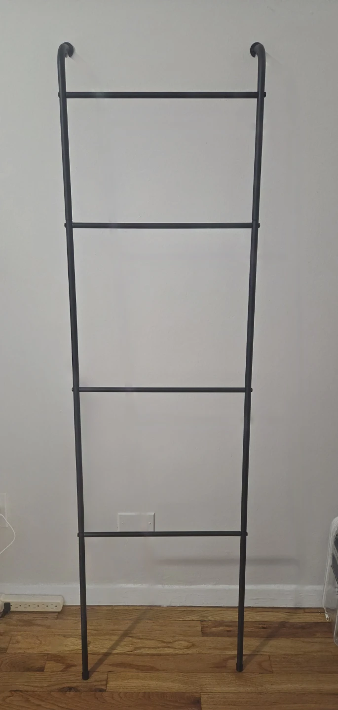 Black Metal  Ladder Clothes Rack - photo 2