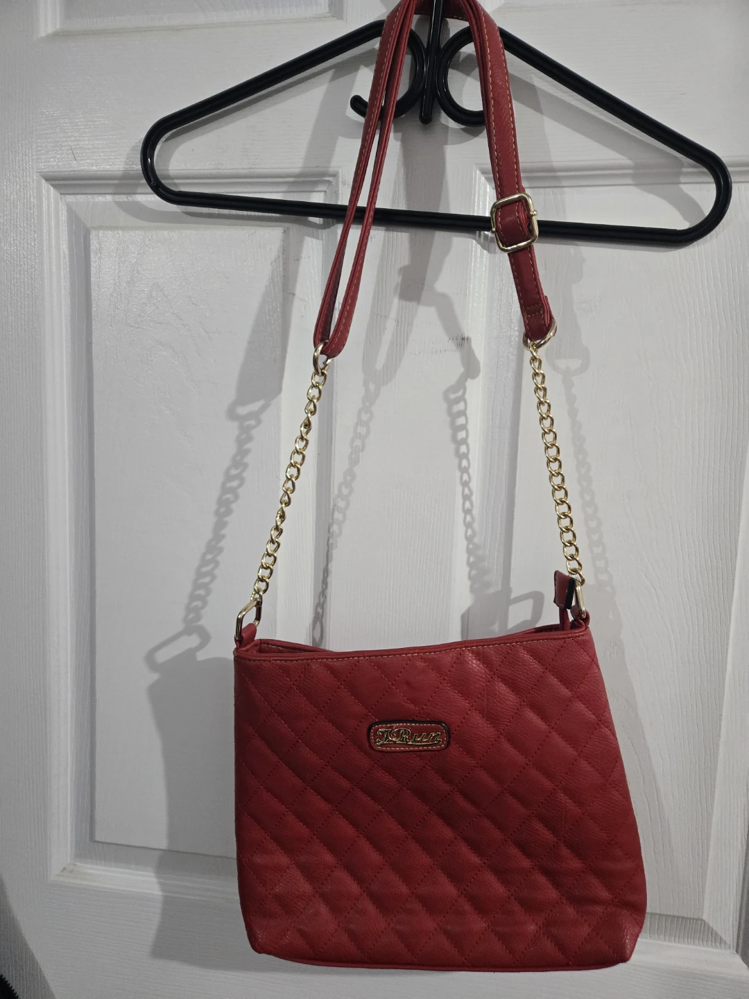 Red Quilted Crossbody Bag