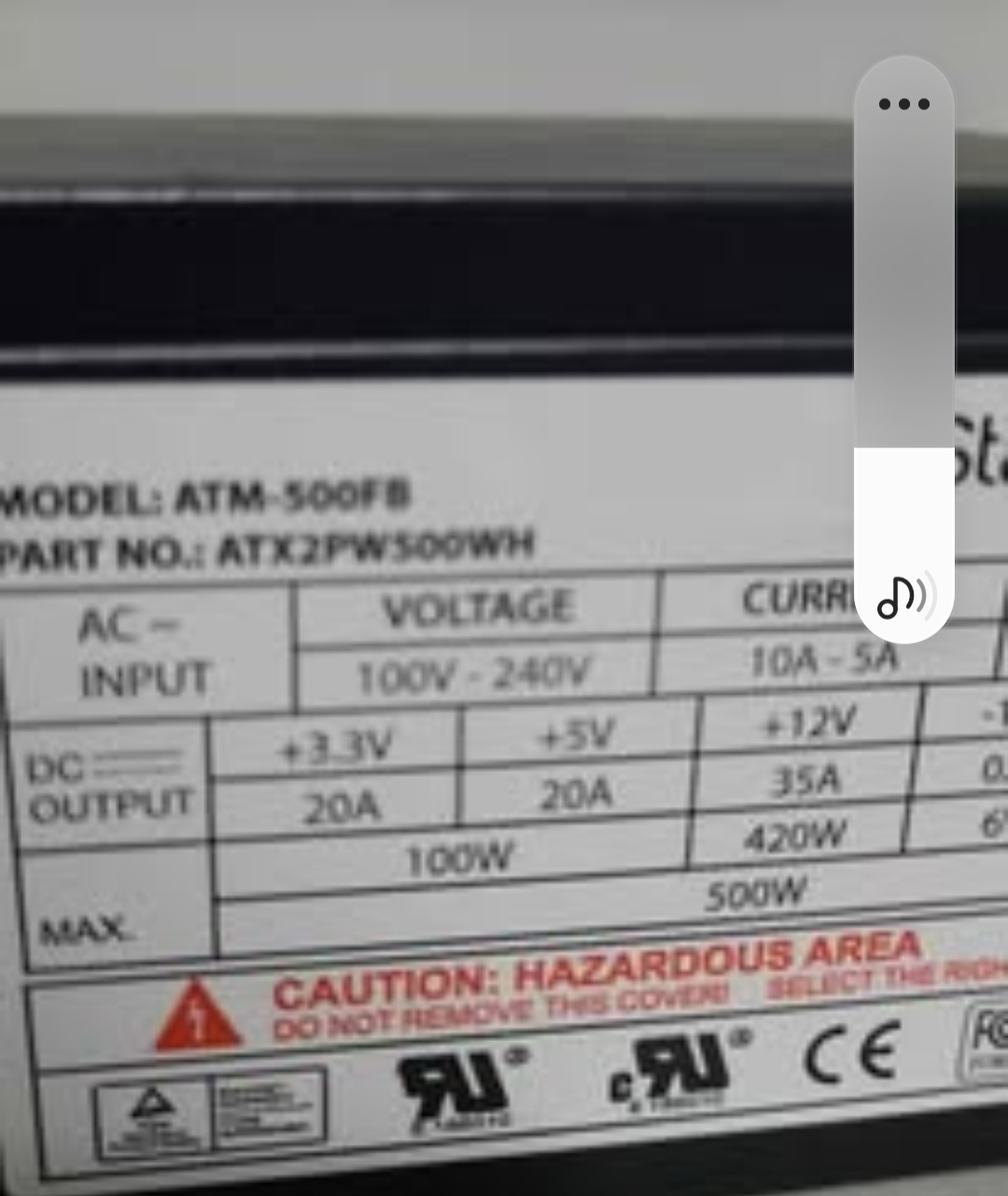 ATM-500FB Power Supply