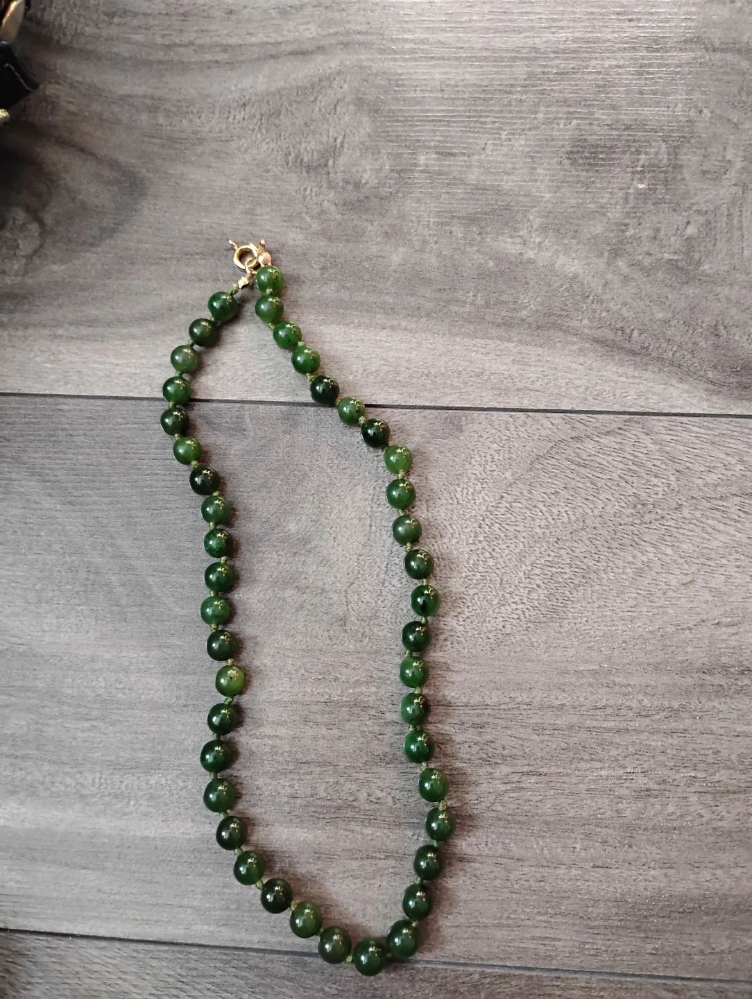 Green Jade Beaded Necklace