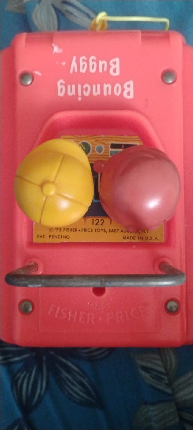 Vintage 1974 Fisher-Price Bouncing Buggy #122 Pull Toy - photo 2