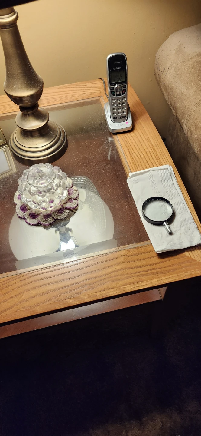 Wooden Coffee Table with Glass Top