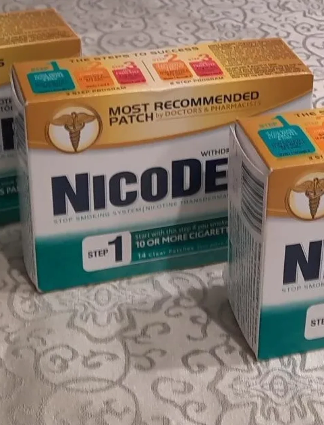 Nicoderm Step 1 Nicotine Patches (4 boxes available/ 30$each)