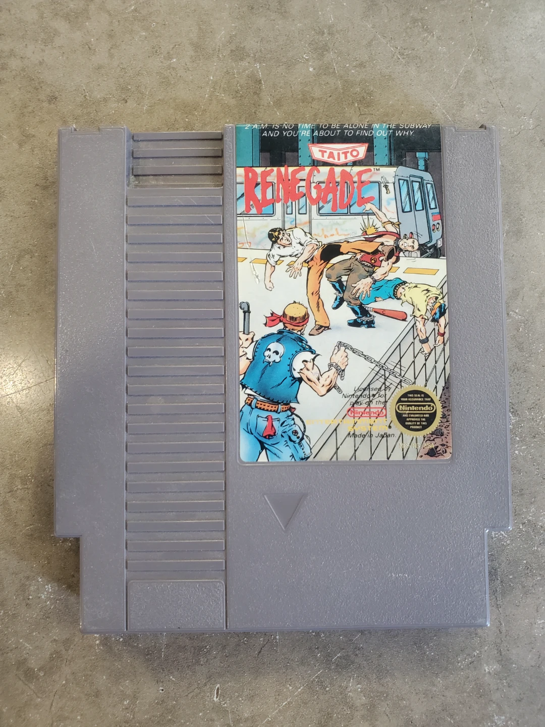 Taito Renegade NES Game Cartridge