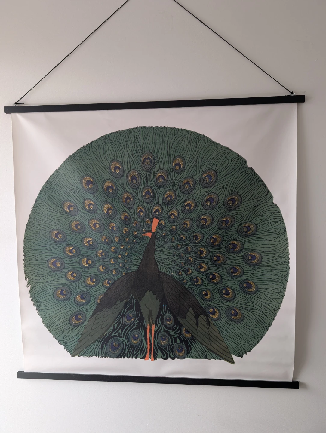 Peacock Hanging Canvas Wall Art