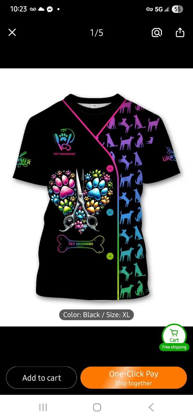 NEW Pet Grooming T-Shirt 🐕 🐈 - photo 2