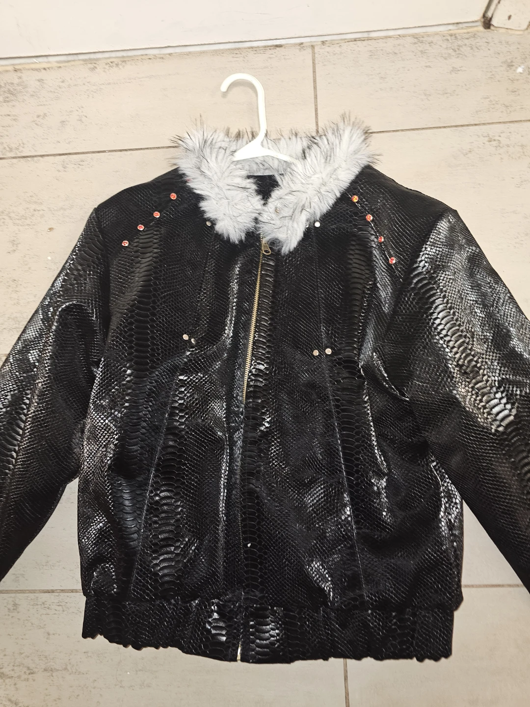Japanese vintage snakeskin leather jacket