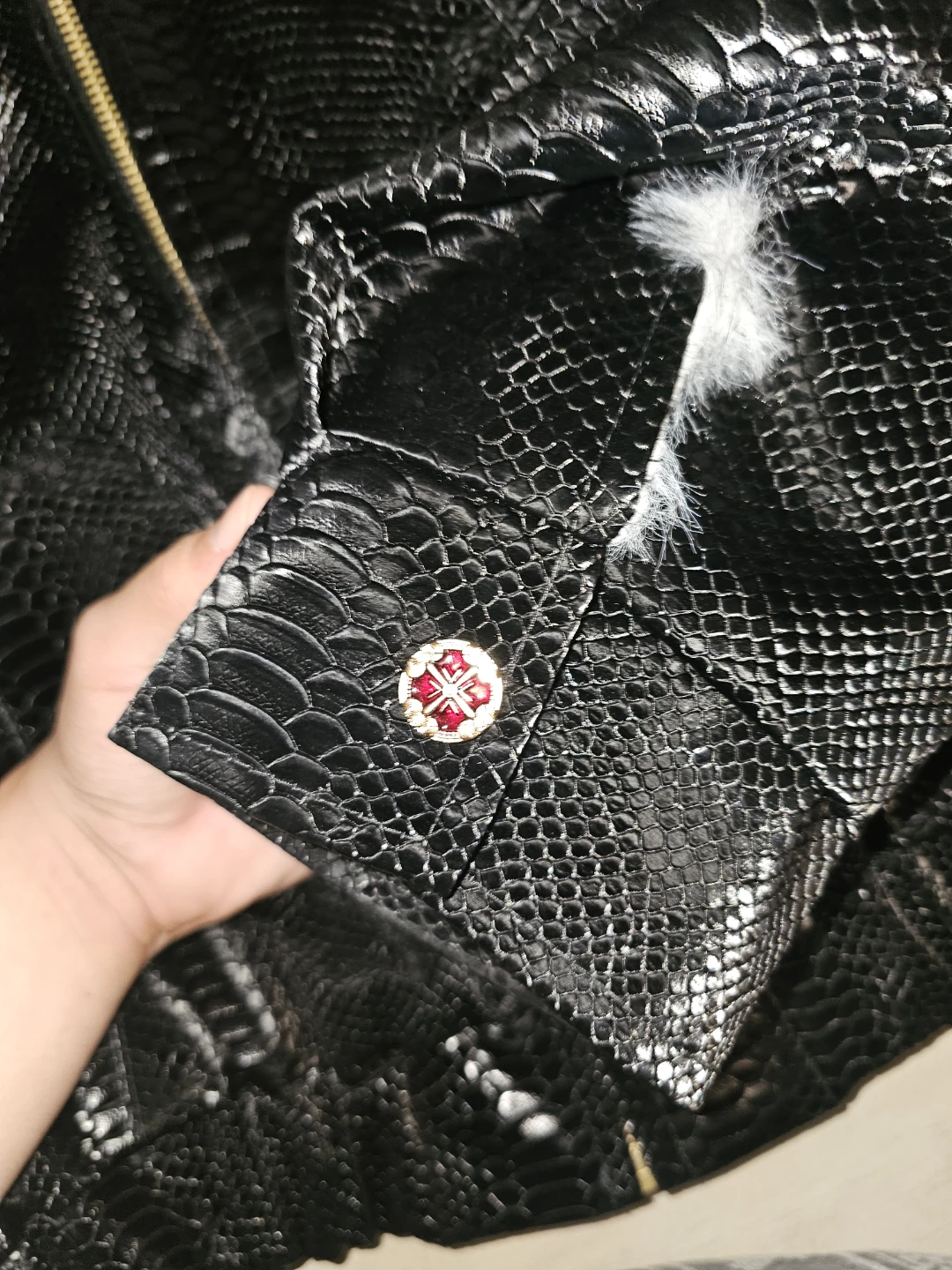 Japanese vintage snakeskin leather jacket - photo 3