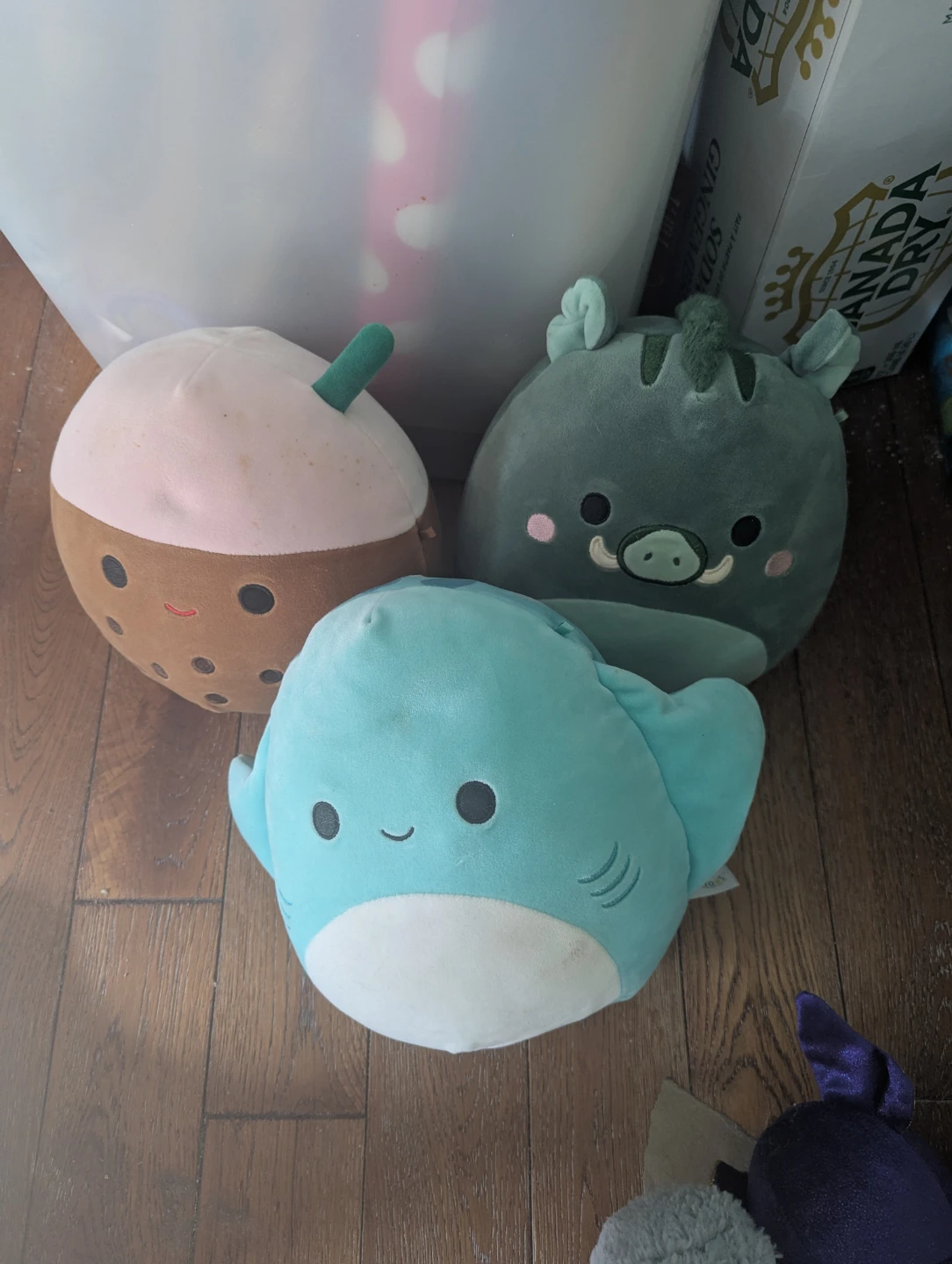 Squishmallows Plush Toys (Boba, Shark, Pig) small