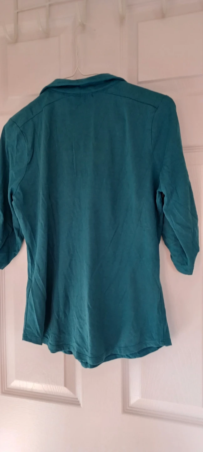 Guess Teal Button-Up Shirt with Zip - photo 3