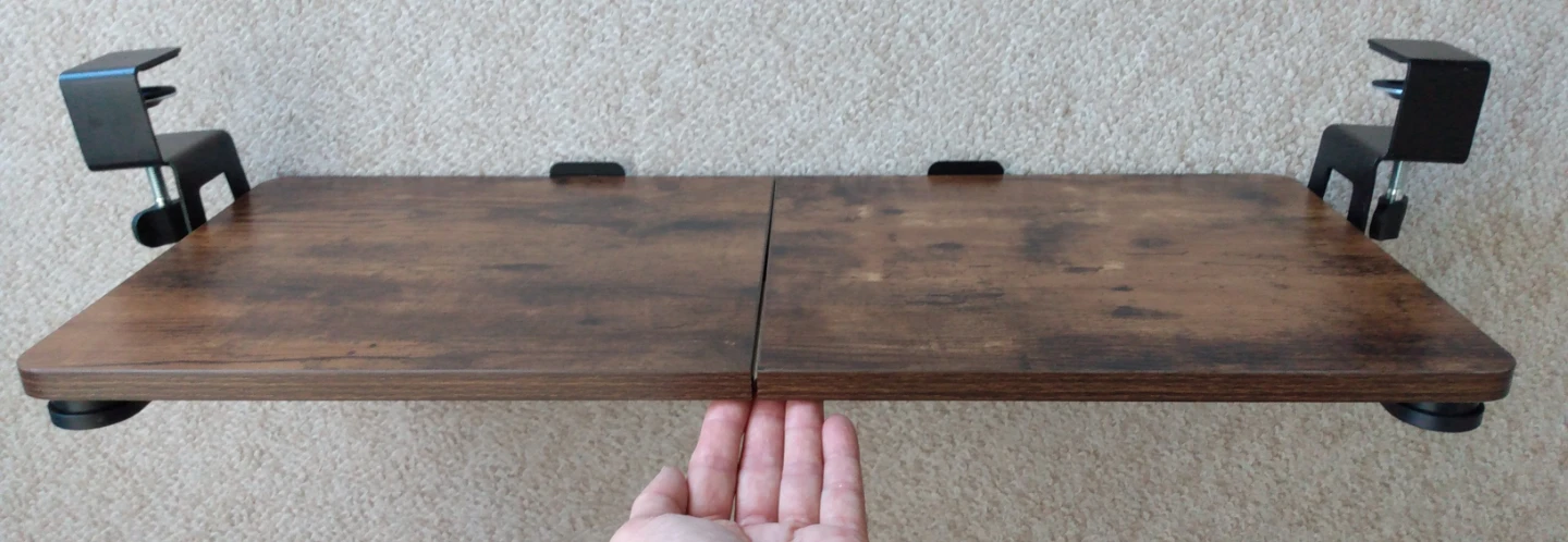Keyboard Tray 26.77" X 11.81" Under Desk Drawer Walnut Style - photo 3