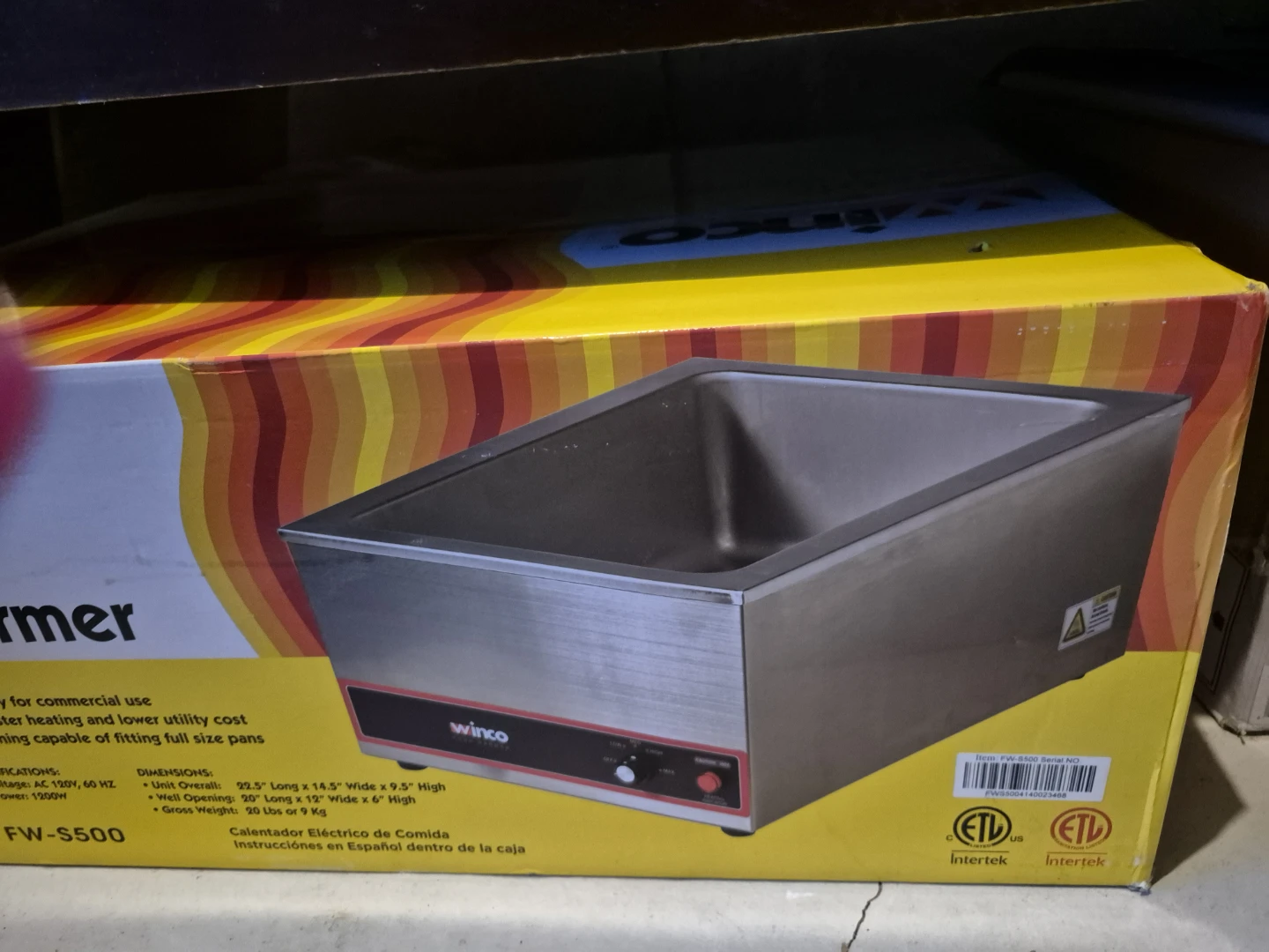 Winco FW-S500 Commercial Food Warmer