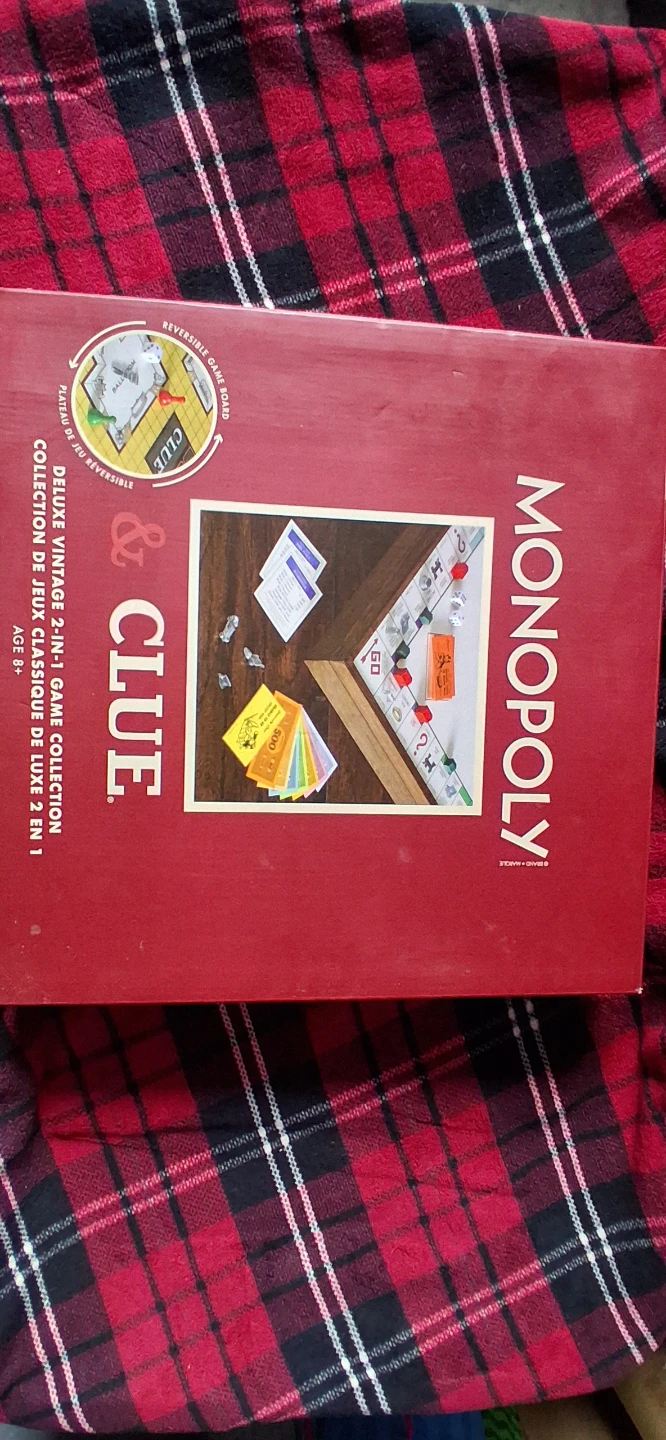 Wood Monopoly & Clue Deluxe Vintage 2-in-1 Game Collection
