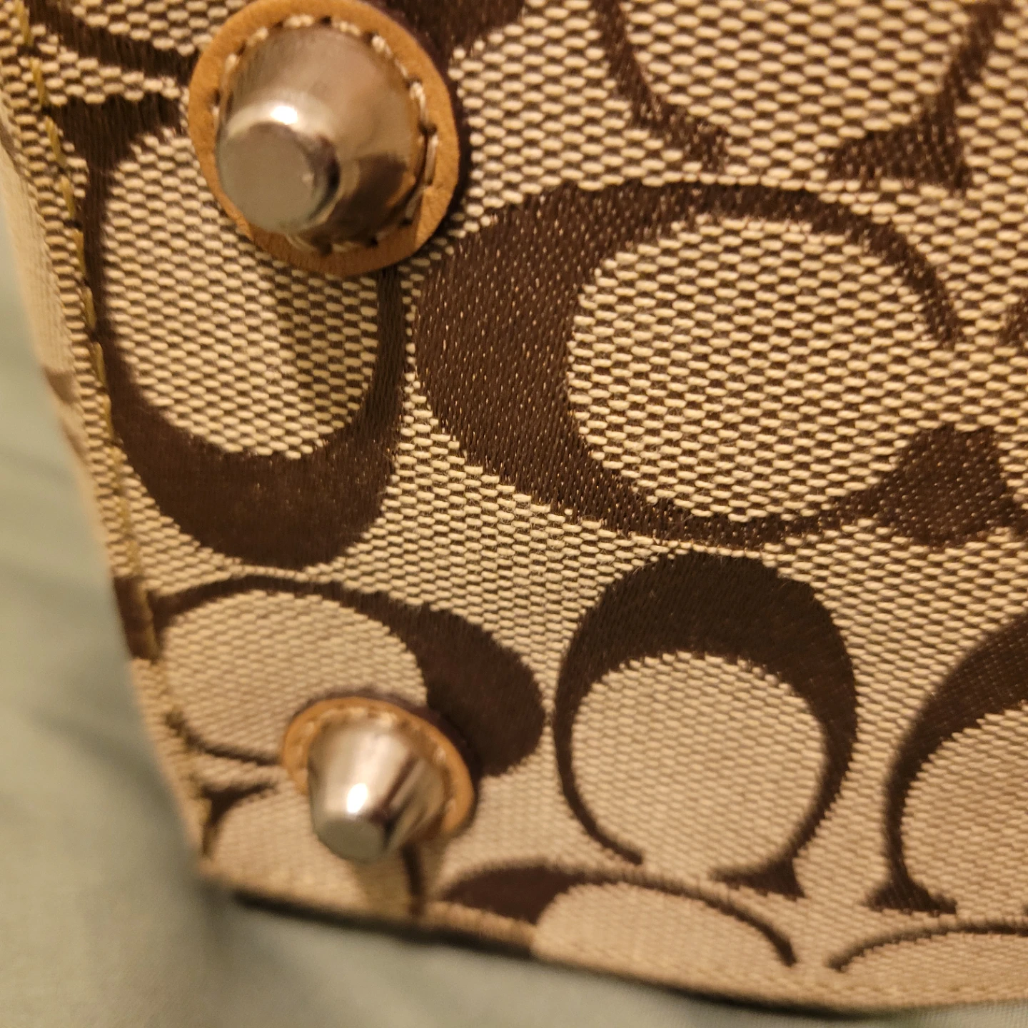 Coach Signature C Monogram Canvas & Leather Tote Handbag - photo 5