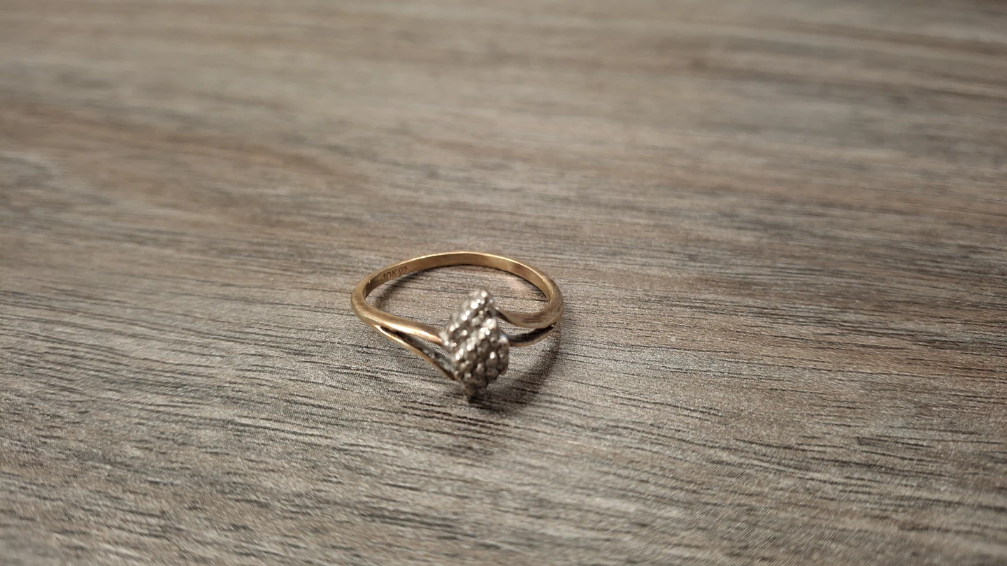 10K Gold Ring with Accent Stones - photo 2