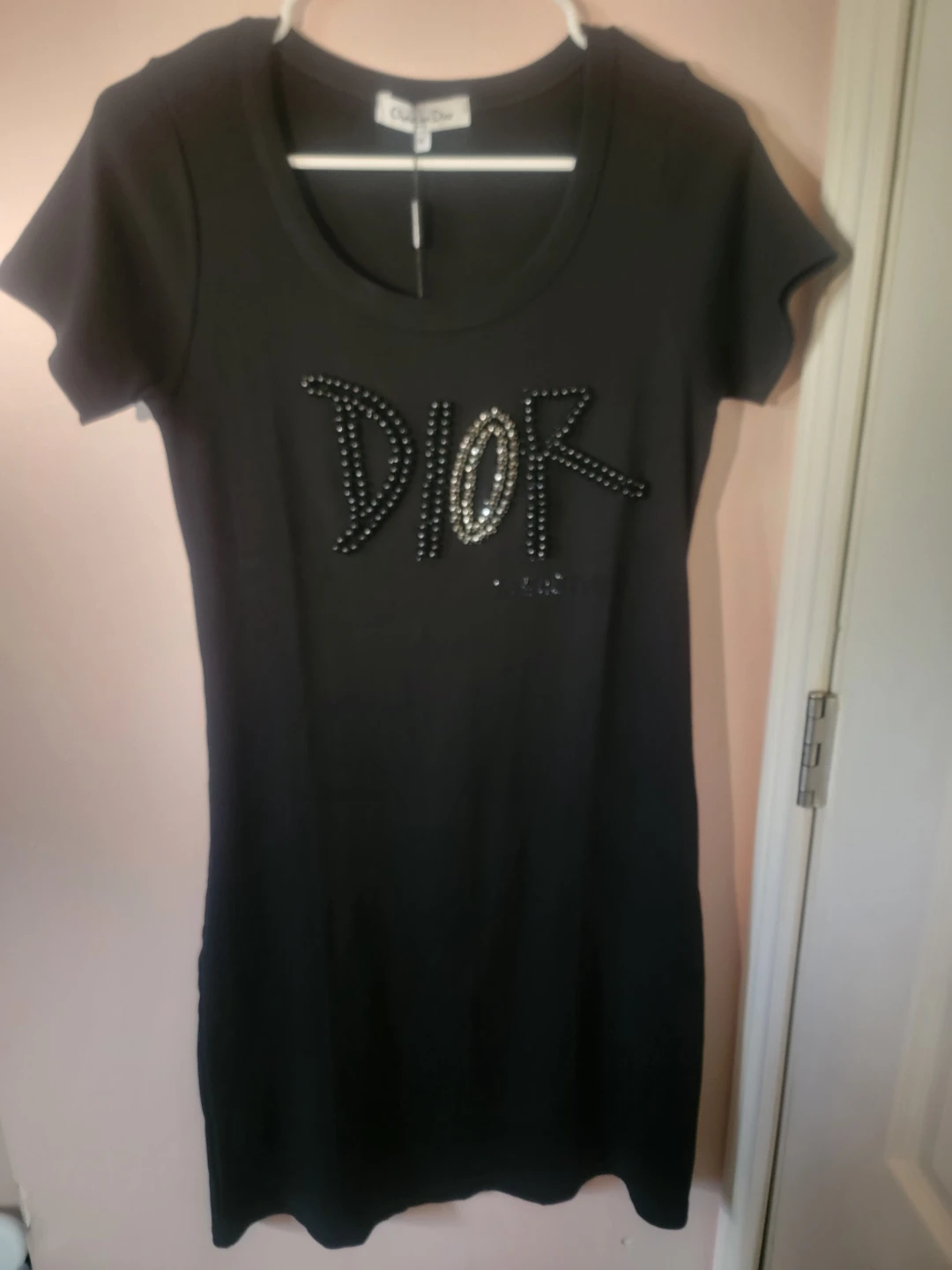 Christian Dior Black Embellished  Dress XL