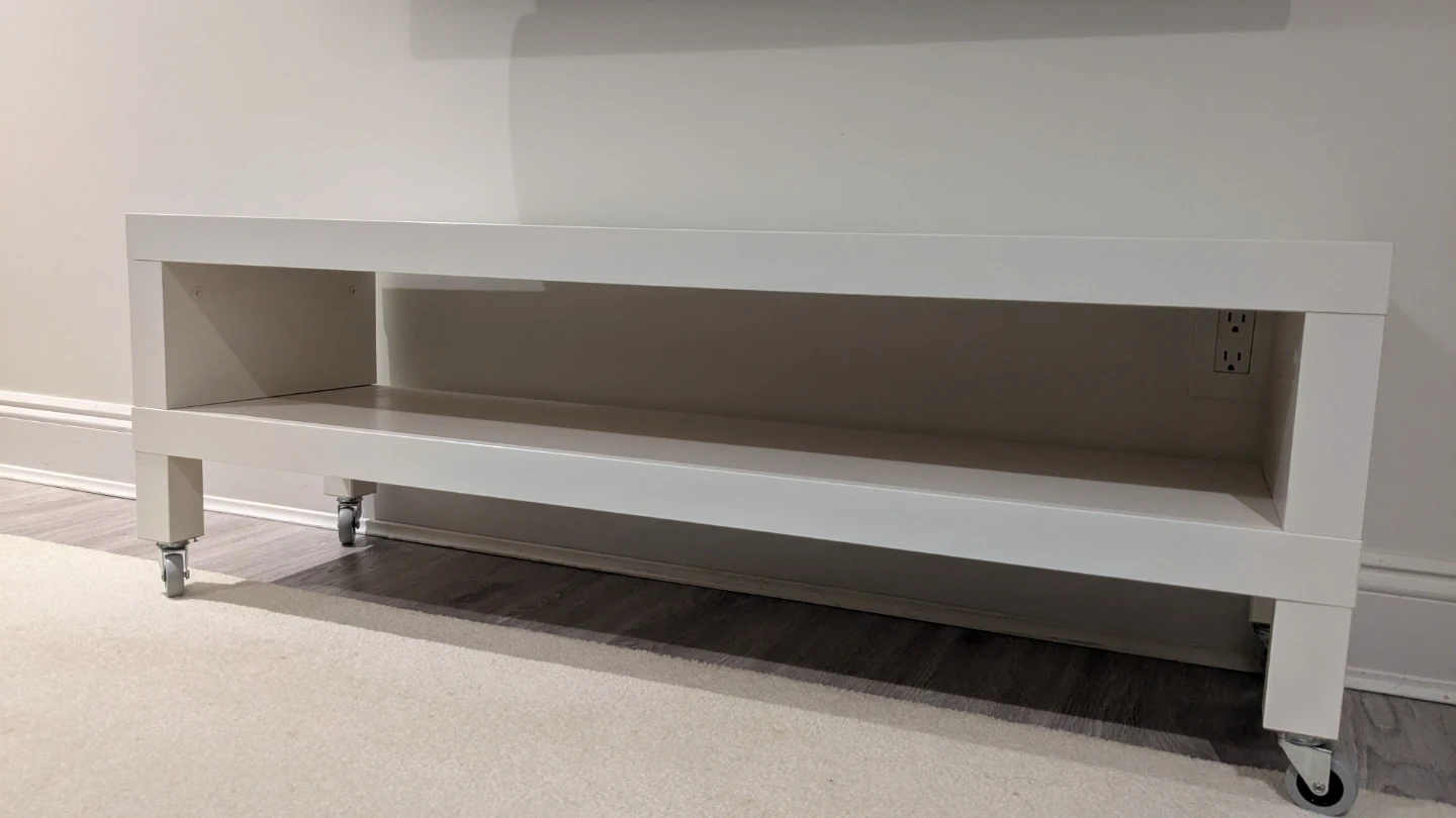 LACK TV bench with added caster wheels - photo 3