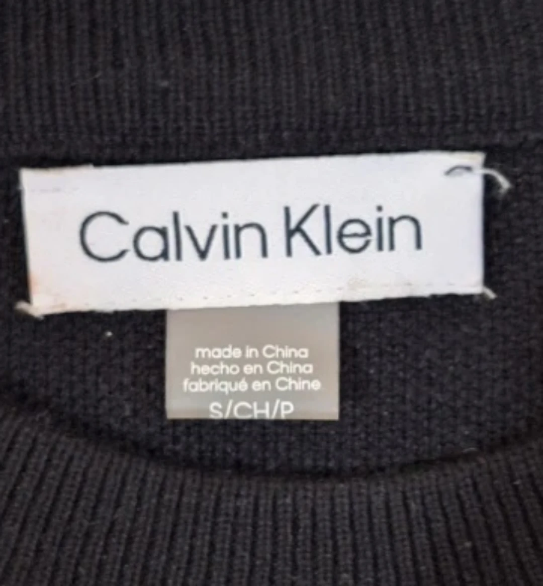 Calvin Klein Black CK Logo Knit Dress Size S - photo 2