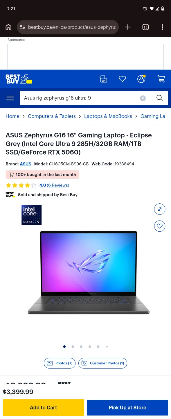 ASUS ROG Zephyrus G16 Gaming Laptop - Intel Core Ultra 9 - photo 4