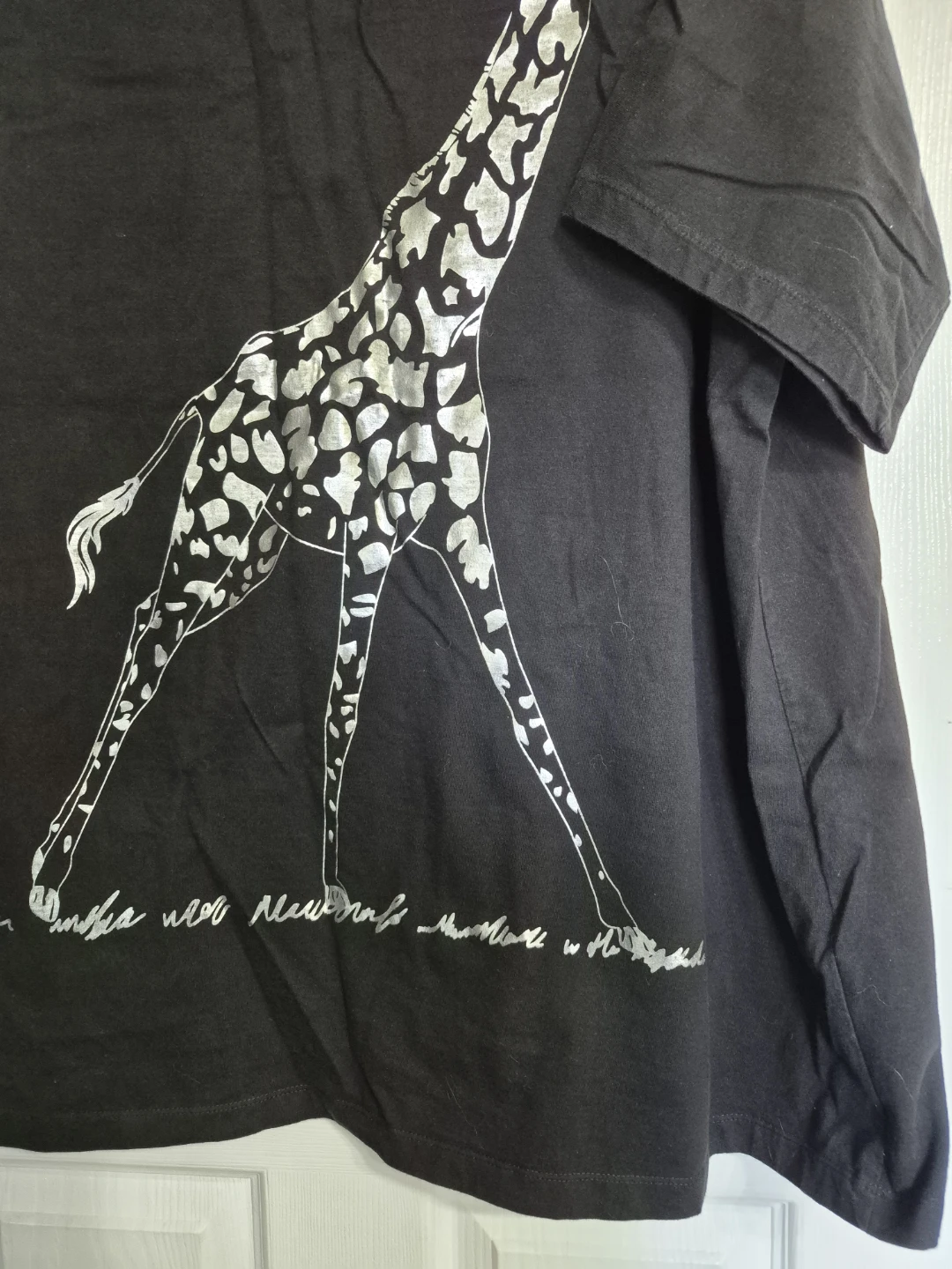 Penningtons Size 3X 100% Cotton Black Top with Large Giraffe - photo 4