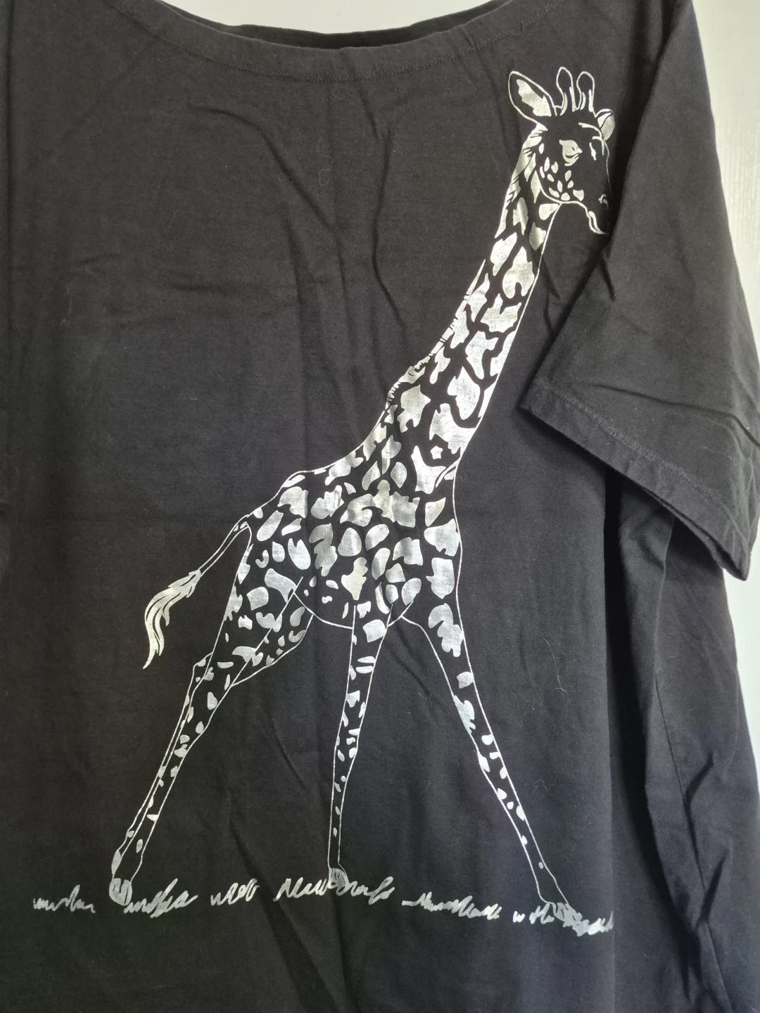 Penningtons Size 3X 100% Cotton Black Top with Large Giraffe - photo 5