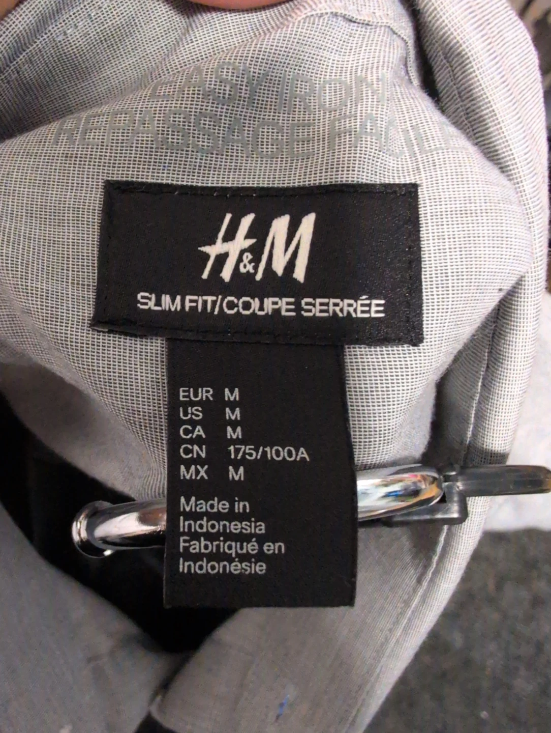 H&M Slim Fit Dress Shirt - Grey - Medium - photo 5